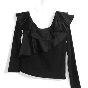 New with Tags DO+BE Black Off the Shoulder Blouse